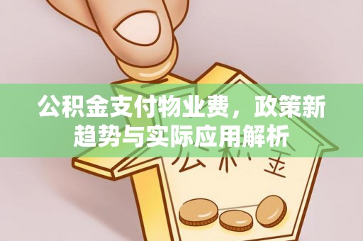 孝南公积金支付物业费，政策新趋势与实际应用解析