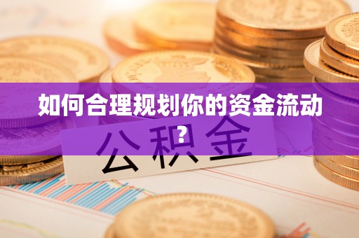 孝南如何合理规划你的资金流动？