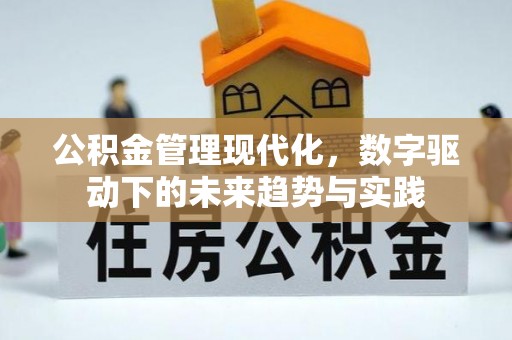 孝南公积金管理现代化，数字驱动下的未来趋势与实践
