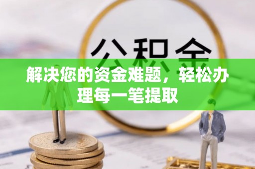 孝南解决您的资金难题，轻松办理每一笔提取