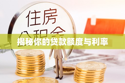 孝南揭秘你的贷款额度与利率