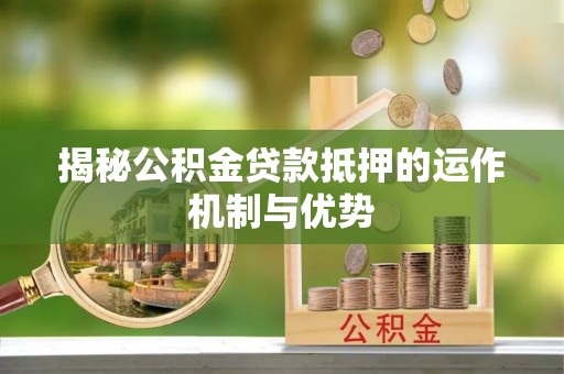 孝南揭秘公积金贷款抵押的运作机制与优势